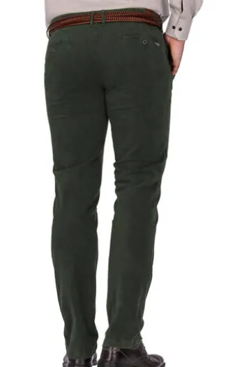 M.E.N.S. Baumwoll-Stretch-Hose grün Madison