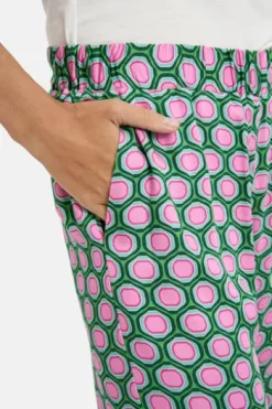 Milano Italy wideleg pants with elastic waist kiwi print