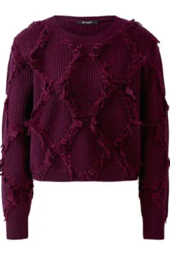 MISS LAGOTTE Pullover bramble berry mit modischen Fransen
