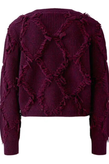 MISS LAGOTTE Pullover bramble berry mit modischen Fransen