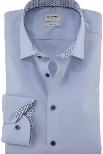 OLYMP Business Hemd LEVEL 5 FIVE hellblau Body Fit Langarm