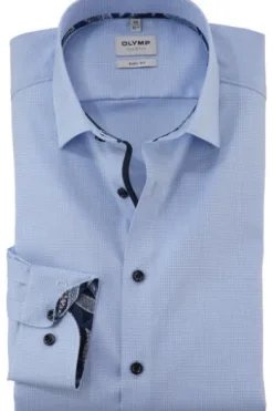 OLYMP Business Hemd LEVEL 5 FIVE hellblau Body Fit Langarm