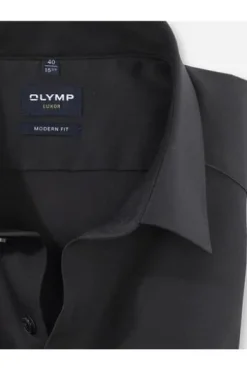 OLYMP Business Hemd Luxor schwarz Modern Fit Langarm