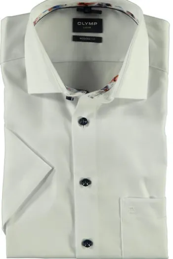 OLYMP Hemd Modern Fit Luxor Weiss Modern Fit Kurzarm