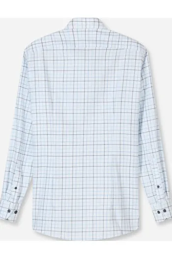 OLYMP Karo Hemd Luxor bleu kariert Modern Fit Langarm