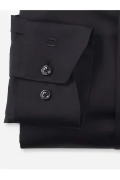 OLYMP Luxor gemustertes Hemd langarm Slim Fit graphit