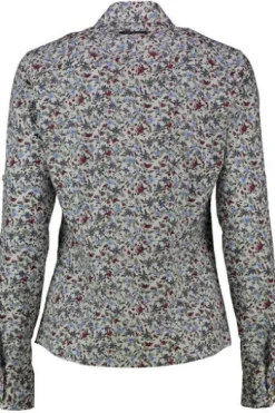 OS TRACHTEN Bluse grün im floralen Dessin