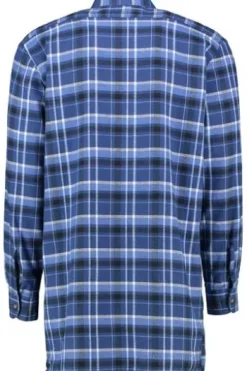 OS TRACHTEN Flanell Hemd marine kariert Comfort Fit Langarm