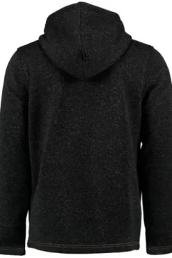 OS TRACHTEN Fleece-Jacke anthrazit meliert mit Kapuze