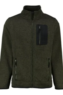 OS TRACHTEN Fleece-Jacke dunkelgrün meliert