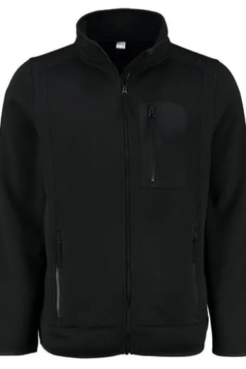 OS TRACHTEN Fleece-Jacke schwarz meliert