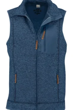 OS TRACHTEN Fleece-Weste blau meliert