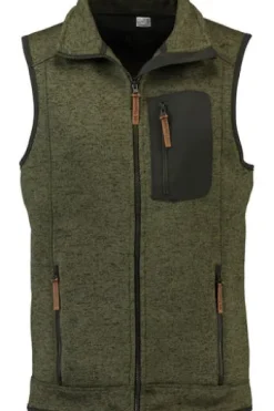 OS TRACHTEN Fleece-Weste oliv meliert