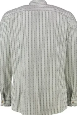OS TRACHTEN Hemd grün Slim Fit Langarm Stehkragen