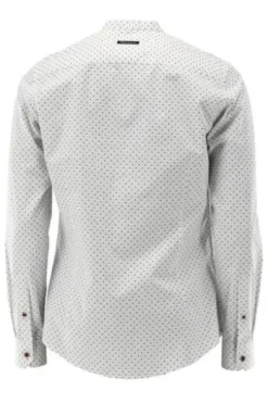 OS TRACHTEN Hemd jeans gemustert Slim Fit Langarm