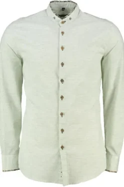 OS TRACHTEN Hemd khaki Slim Fit Langarm