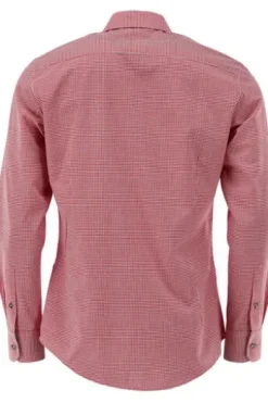 OS TRACHTEN Hemd rot kariert Slim Fit Langarm