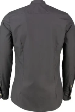 OS TRACHTEN Hemd schwarz Slim Fit Langarm