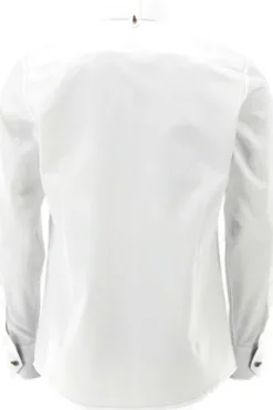 OS TRACHTEN Hemd weiss/mittelblau Slim Fit Langarm