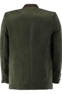 OS TRACHTEN Micro Janker dunkelgrün einfarbig Slim Fit