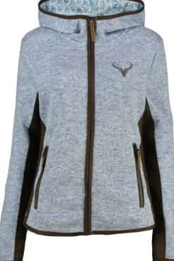 OS TRACHTEN Strickfleece-Jacke hellblau