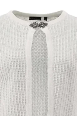 OS TRACHTEN Strickjacke ecru langarm
