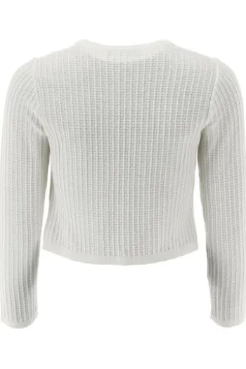 OS TRACHTEN Strickjacke ecru langarm
