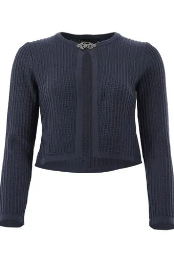OS TRACHTEN Strickjacke marine langarm