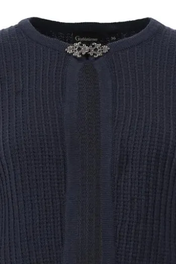 OS TRACHTEN Strickjacke marine langarm