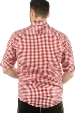 OS TRACHTEN Vichy-Karo-Hemd rot