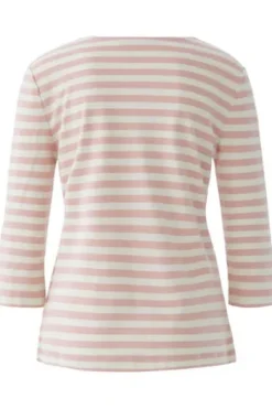 OUI Shirt SOLEILA white rose gestreift 3/4-Arm