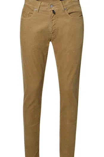 PIERRE CARDIN Five-Pocket-Cord-Hose Lyon kelp Tapered Fit