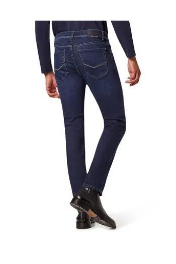 PIERRE CARDIN Five-Pocket-Jeans Lyon dark blue stonewash