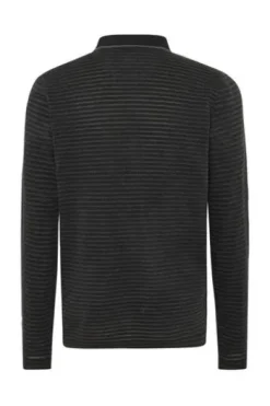 PIERRE CARDIN Langarm Polo-Shirt schwarz gestreift
