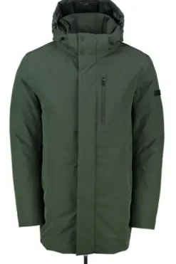 PIERRE CARDIN Parka grün Modern Fit winddicht