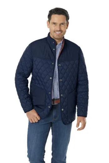 PIERRE CARDIN Rauten-Steppjacke marine