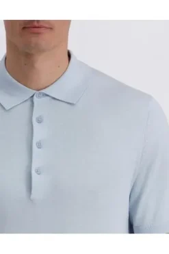 PIERRE CARDIN Strick Polo Shirt skyway