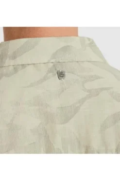 PME LEGEND Hemd Print move on Slub bone white Regular Fit