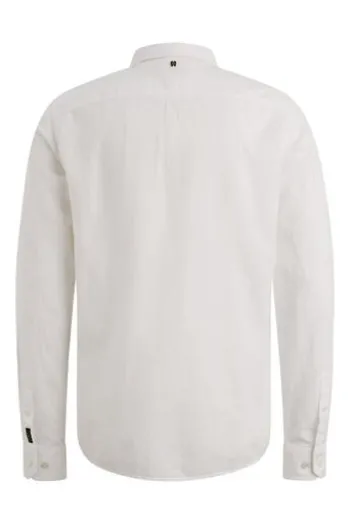 PME LEGEND Leinen Hemd bright white Langarm