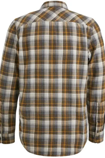 PME Legend Long Sleeve Shirt Twill Yarndyed Check Langarmshirts buckthorne brown