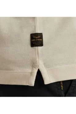 PME LEGEND Polo Shirt pique garment dye bone white