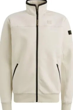 PME LEGEND Sweat-Jacke interlock bone white