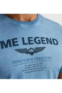 PME LEGEND T-Shirt mit Artwork Ashleigh blue Regular Fit