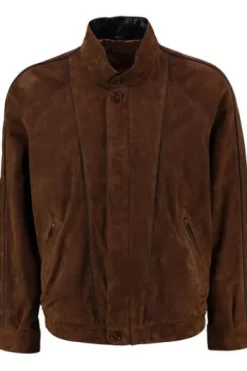 POLAR LEATHER Leder-Blouson braun edelstes Ziegenveloursleder