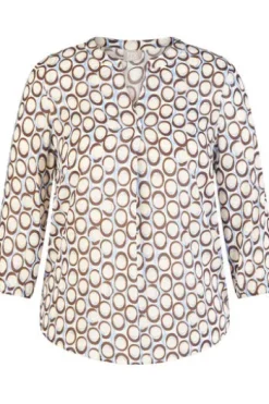 RABE Bluse schoko gemustert 3/4-Arm