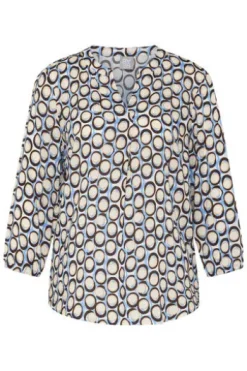 RABE Bluse schoko gemustert 3/4-Arm
