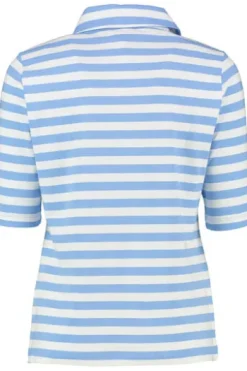 RABE Polo-Shirt ozean gestreift