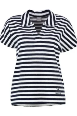 RABE Polo-Shirt pazifik gestreift