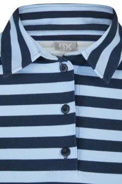 RABE Polo-Shirt pazifik gestreift Langarm