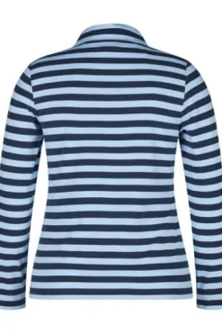 RABE Polo-Shirt pazifik gestreift Langarm